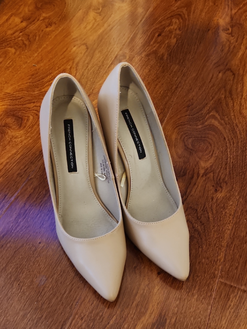 French Connection Beige Pointed-Toe Pumps